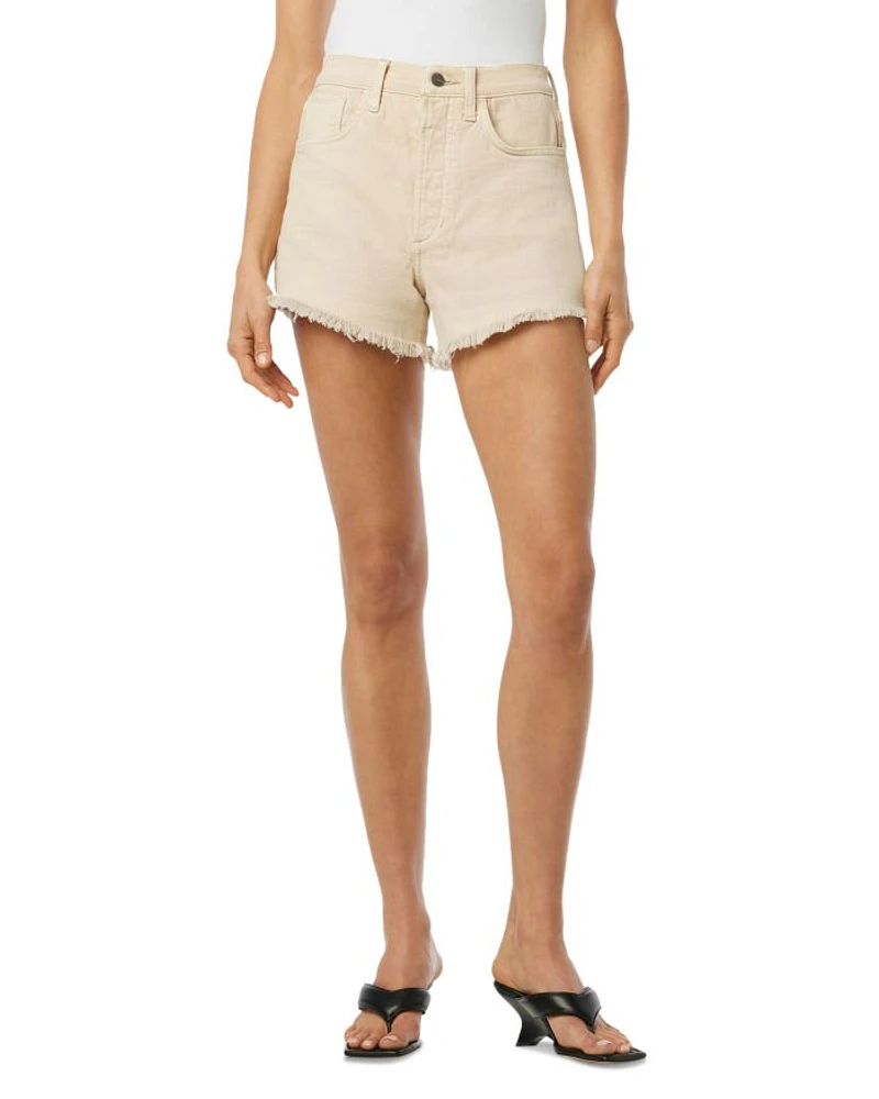The Alex High Rise Denim Shorts Safari