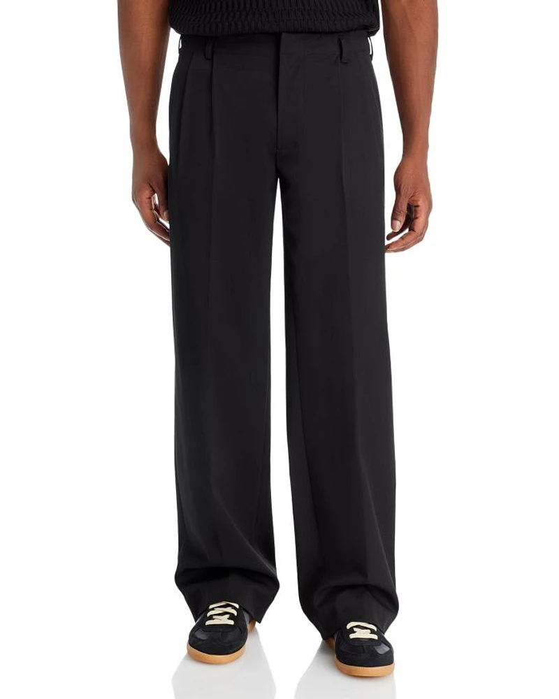 Leroy Relaxed Straight Fit Pleated Pants