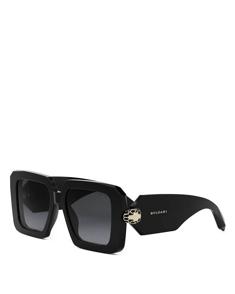 Serpenti Geometric Sunglasses, 52mm