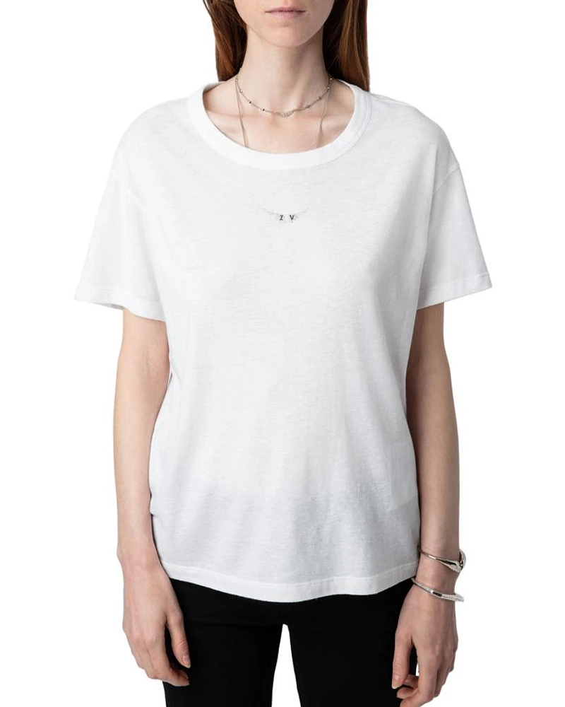 Mar Rhinestone Wings Tee