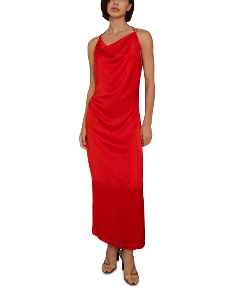 Lilah Cowl Neck Slip Midi Dress