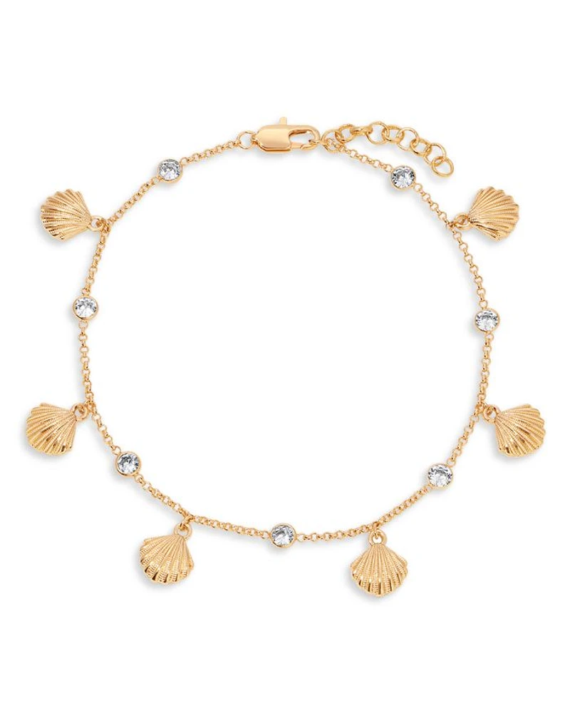 Scallop Shell Charm Anklet