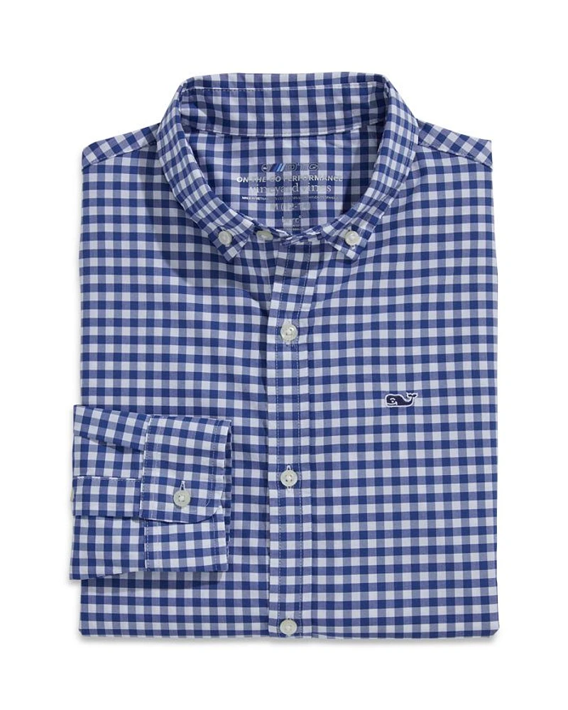 Boys' On-The-Go Brrr° Gingham Button Down Shirt - Little Kid, Big Kid