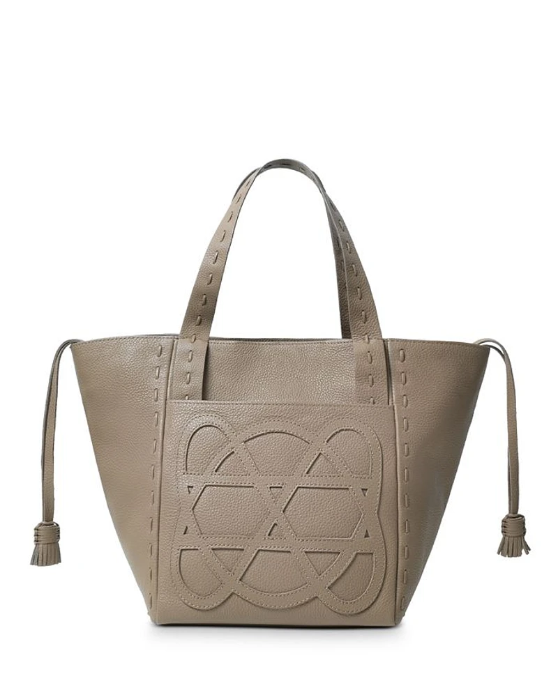 Cleo Grained Leather Tote Bag