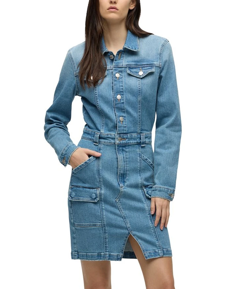 Reconstructed Denim Shirt Dress