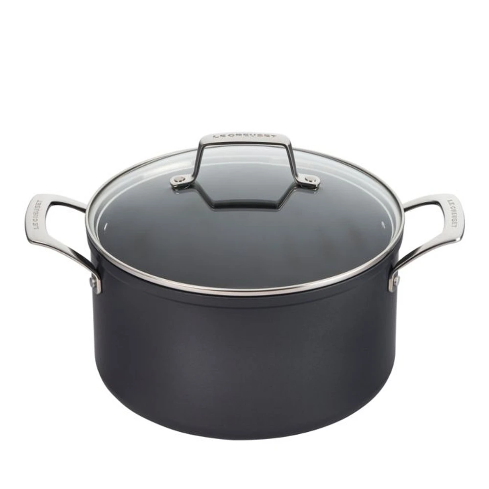 Essential Nonstick Ceramic Stockpot with Glass Lid, 4 Qt.