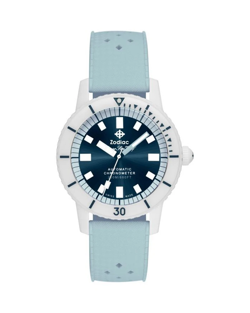 Ceramic Compression Diver Automatic Rubber Strap Watch