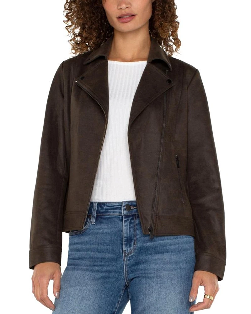 Faux Leather Moto Jacket