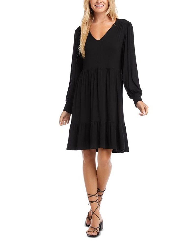 Long Sleeved Tiered Dress