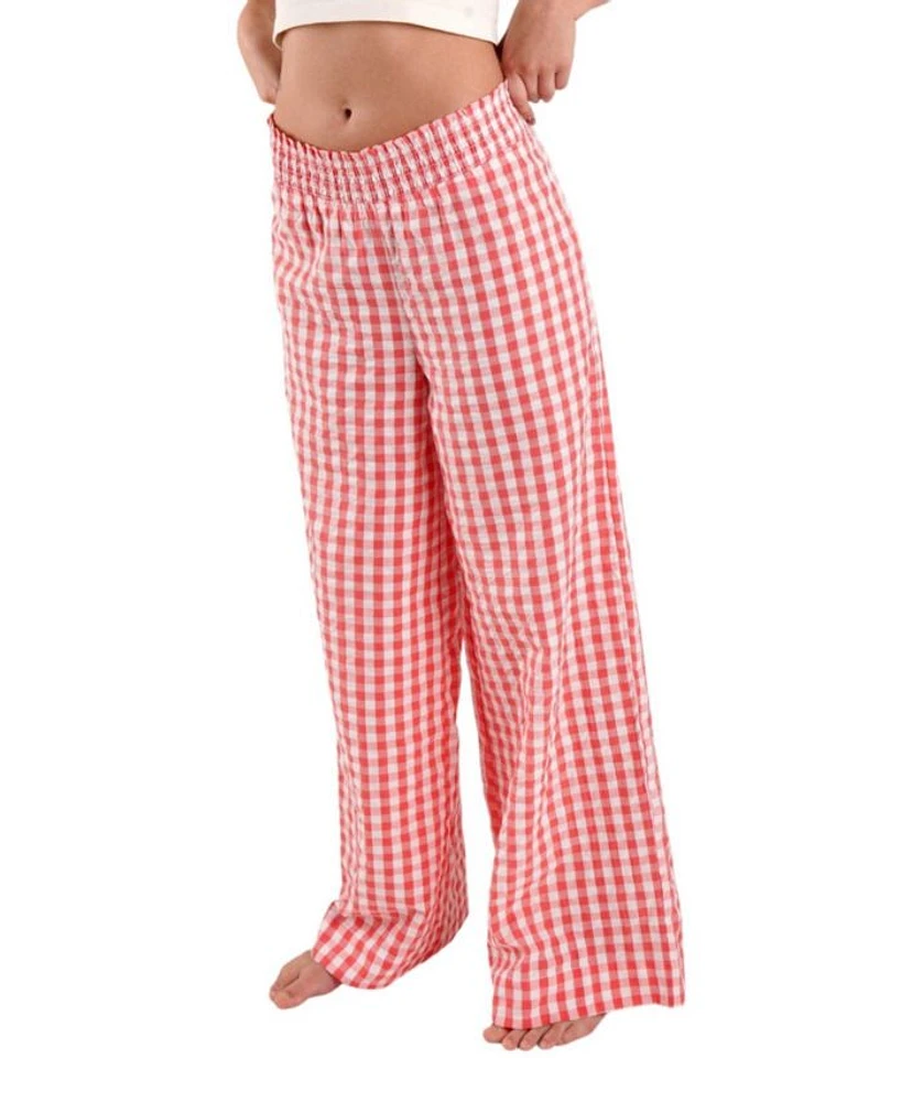 Women's Chicory Striped Woven-Cotton Pajama Pants