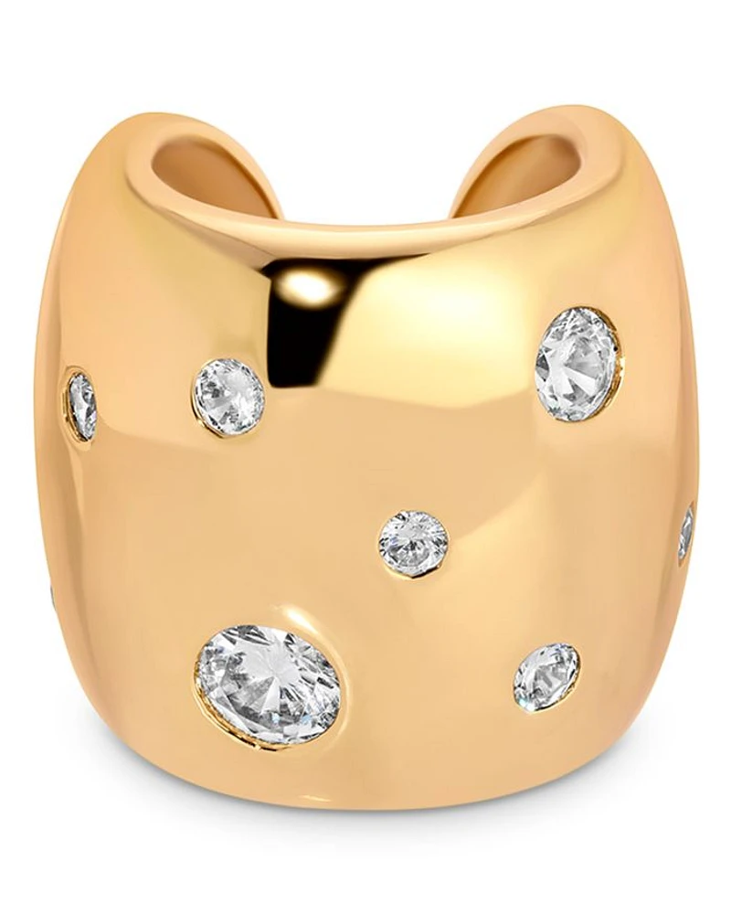 Scattered Crystal Single Chunky Ear Cuff