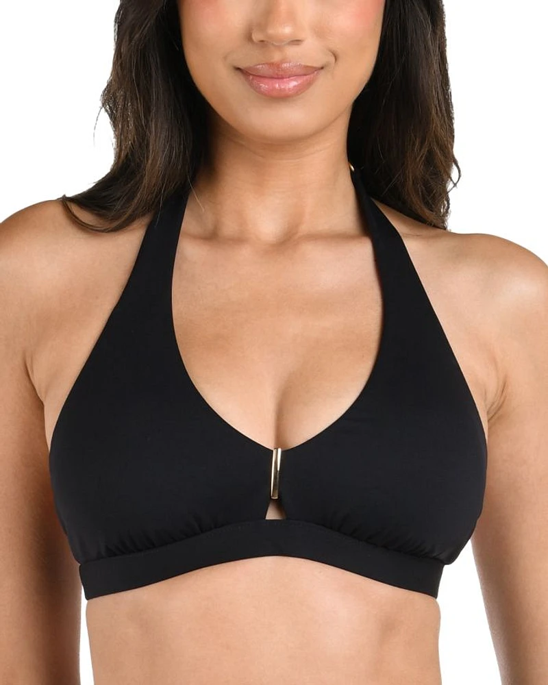 Luxe V Neck Halter Bikini Top