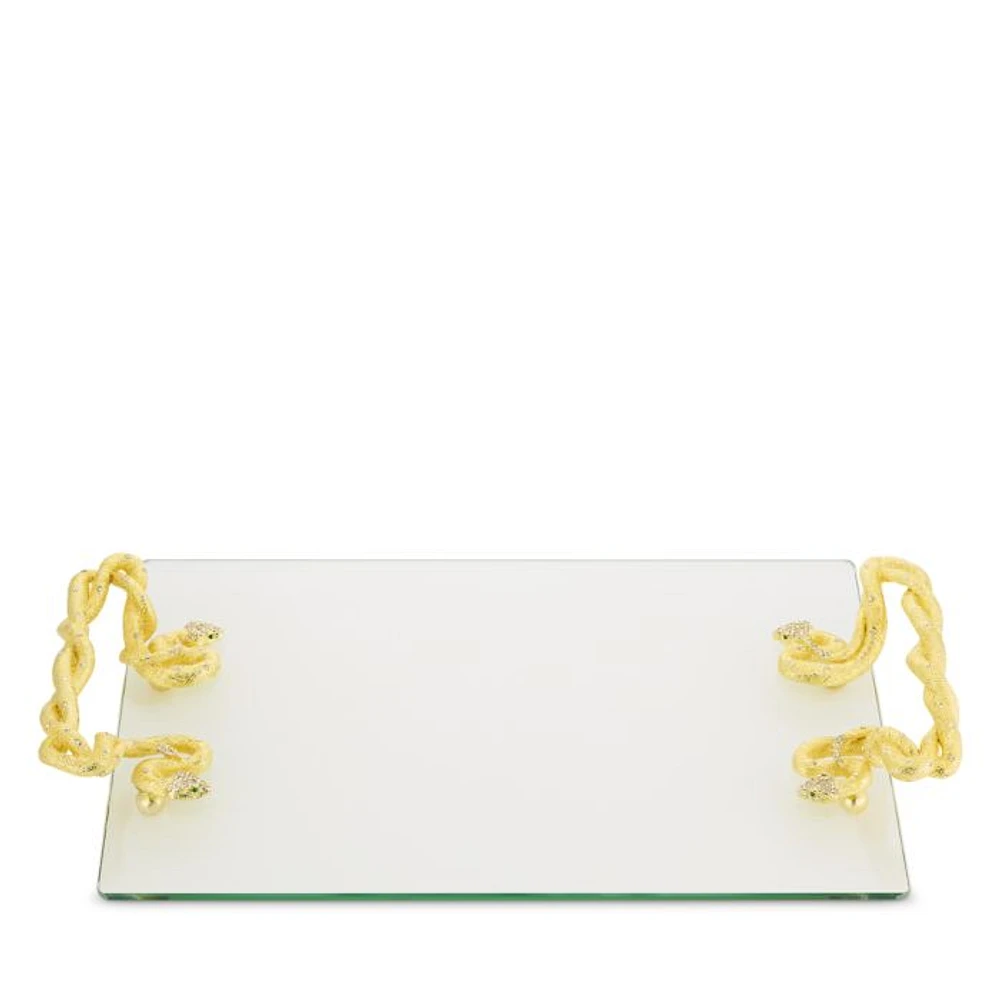 Gold Serpentina Glass Tray