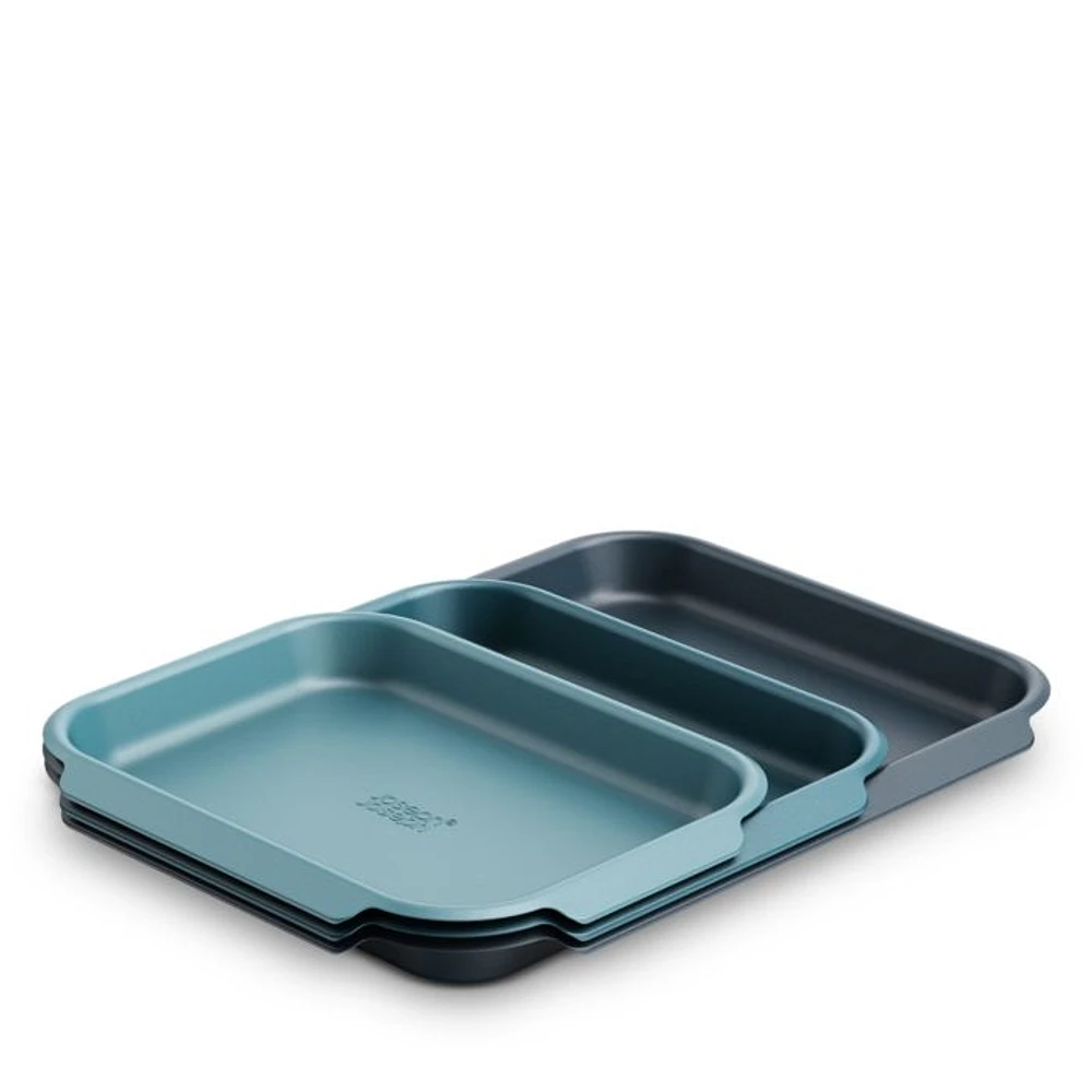 Nest Bake 3-Piece Non-Stick Cookie Sheet Set with Easy Pull Handles