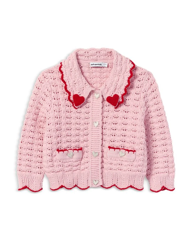 Girls' Textured Heart Cardigan - Little Kid, Big Kid
