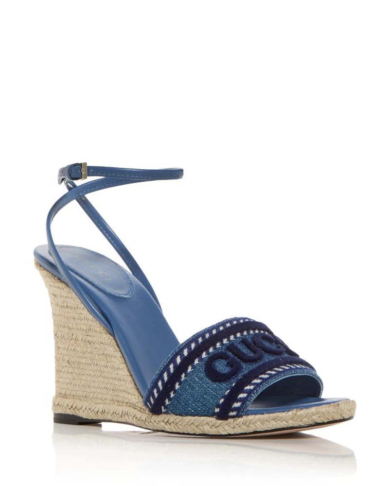 Women's Logo Espadrille Wedge Sandals