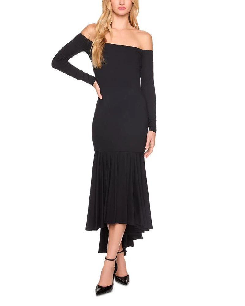 Off The Shoulder High Low Dress