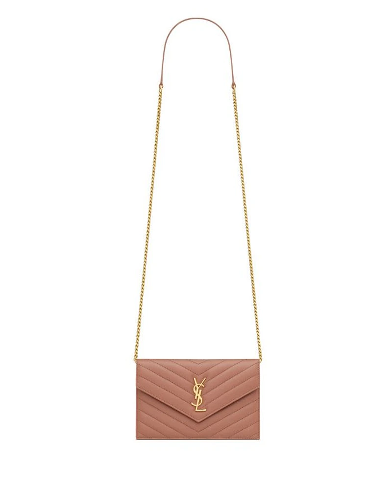 Cassandre Envelope Chain Wallet Grain Leather