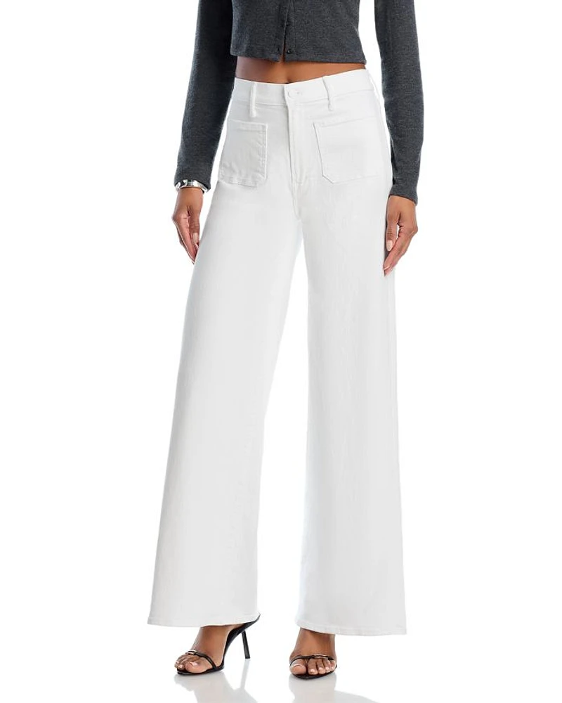 High Rise Patch Pocket Wide Leg Jeans Fairest of Them All