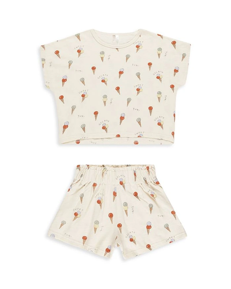 Raegan Gelato Print Top & Shorts Set - Little Kid