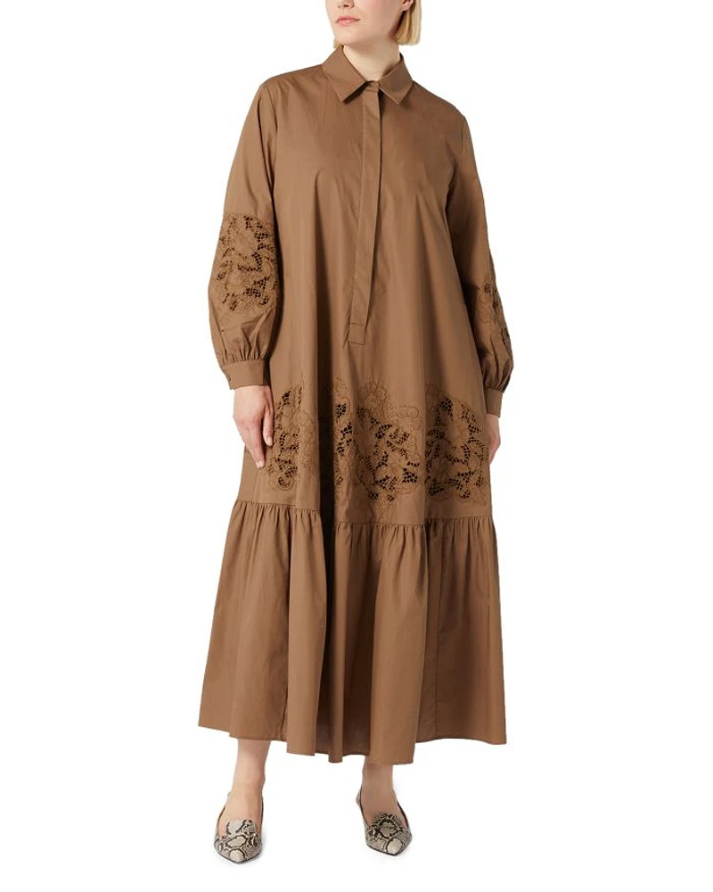 1A Uscita Nitra Embroidered Long Sleeve Dress