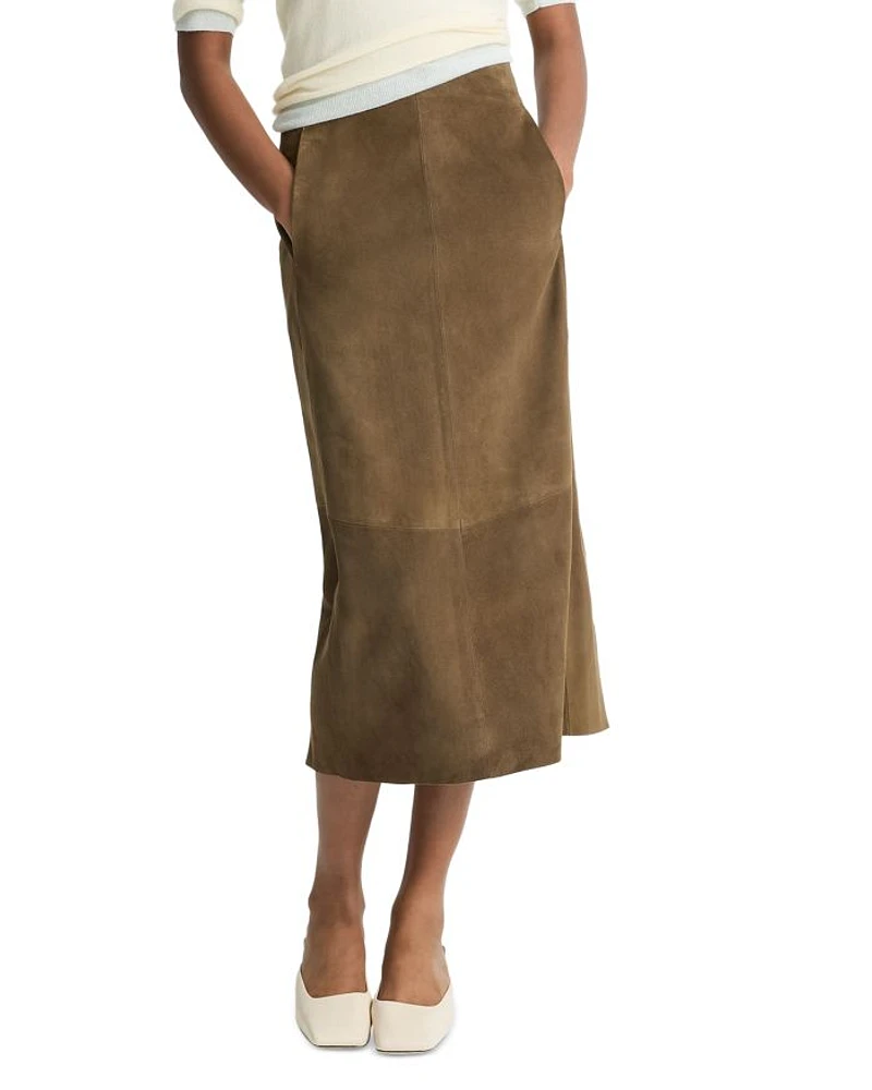 Suede Midi Skirt