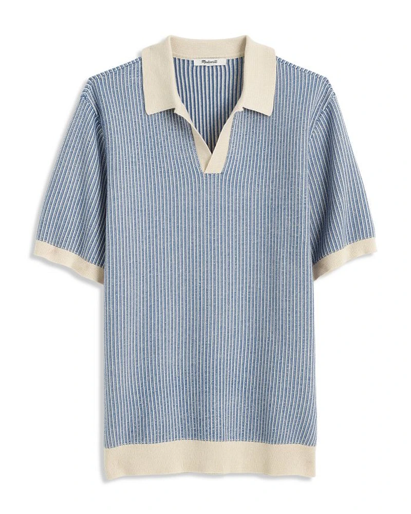 Tonal Stitch Jersey Collar Polo Shirt