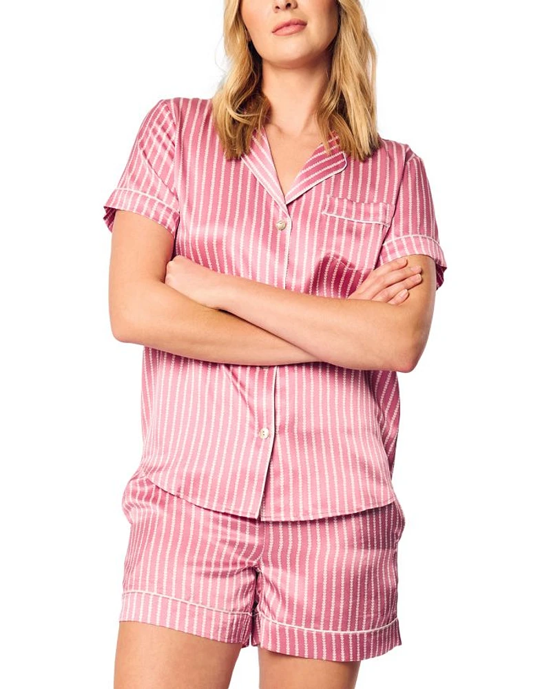 Loved Lines Silk Classic Short Set