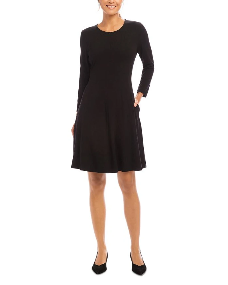 Three Quarter Sleeve Jersey Dress