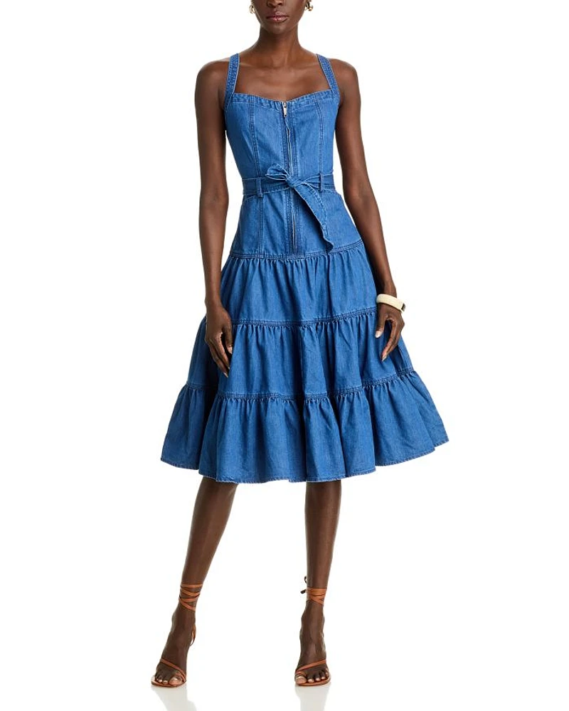 Denim Tiered Dress - Exclusive