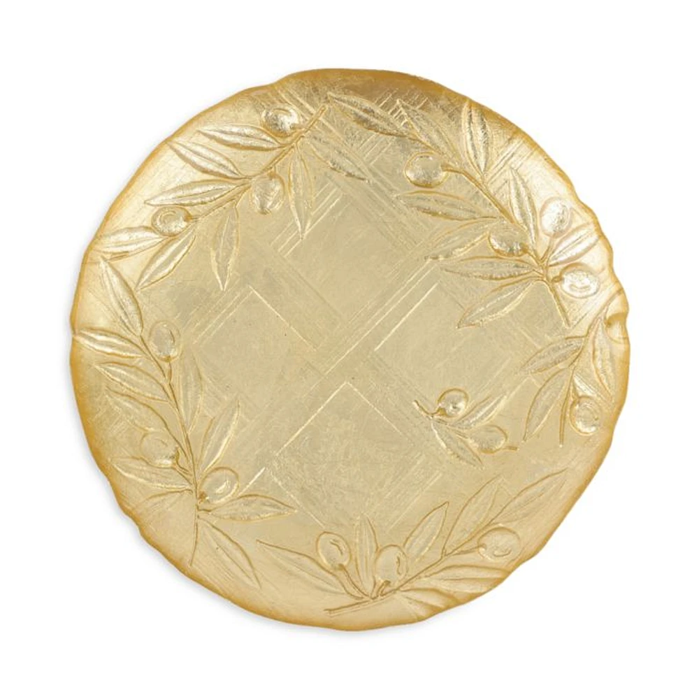 Moon Glass Olive Salad Plate