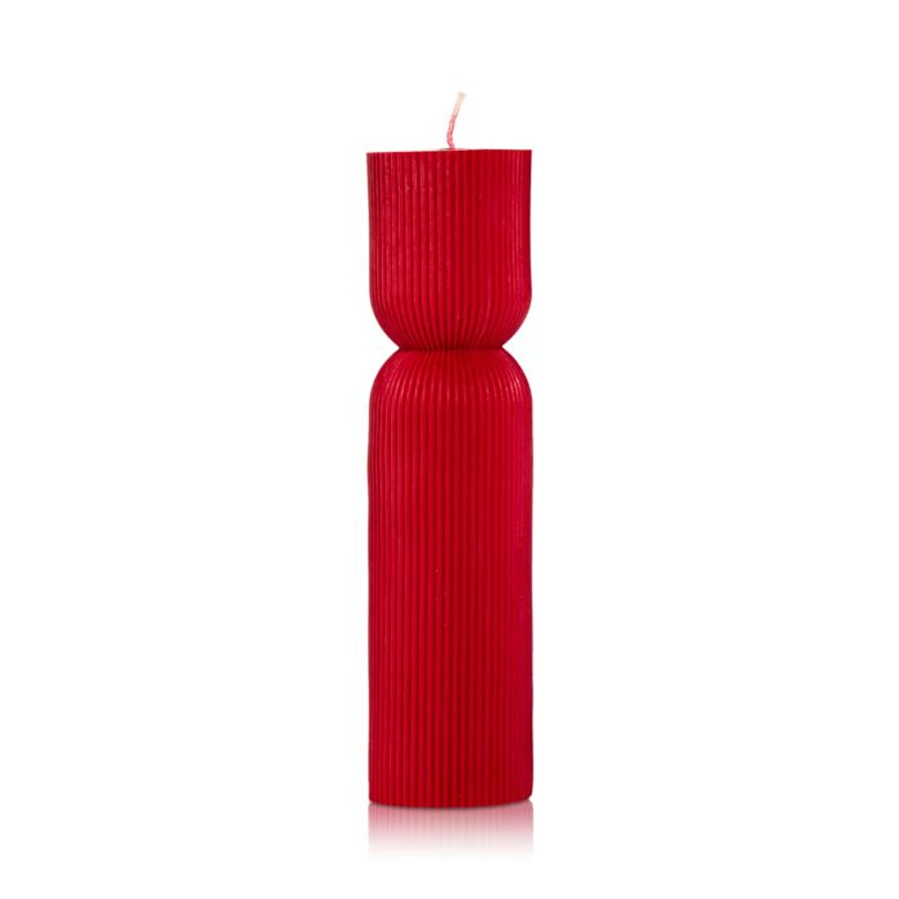 Joso Tall Ridged Candle, 17 oz.
