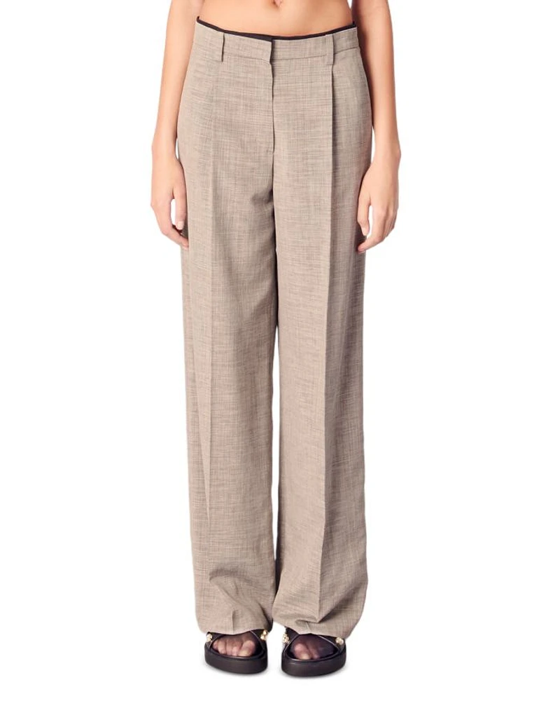 Straight Leg Suit Pants