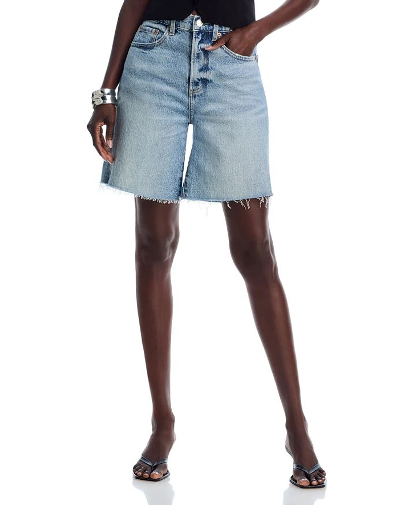Kaylee High Rise Pinched Loose Denim Shorts