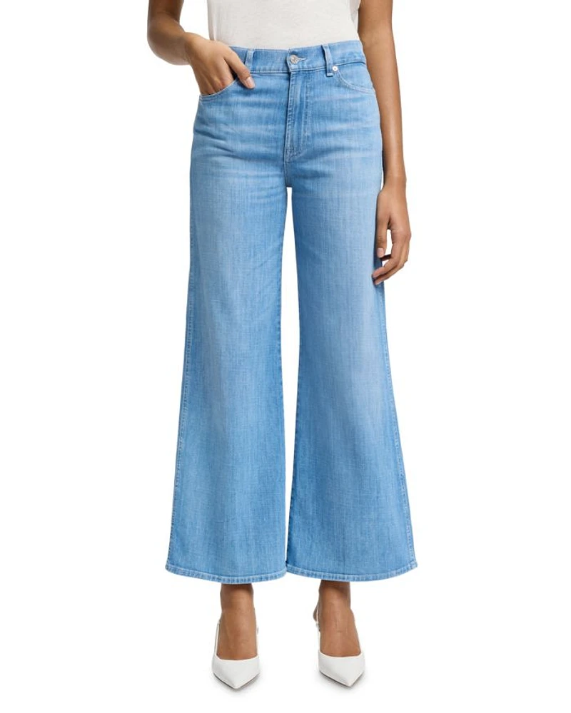 Lotta Cropped High Rise Wide Leg Jeans Charleston