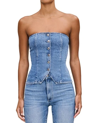 Denim Bustier Top