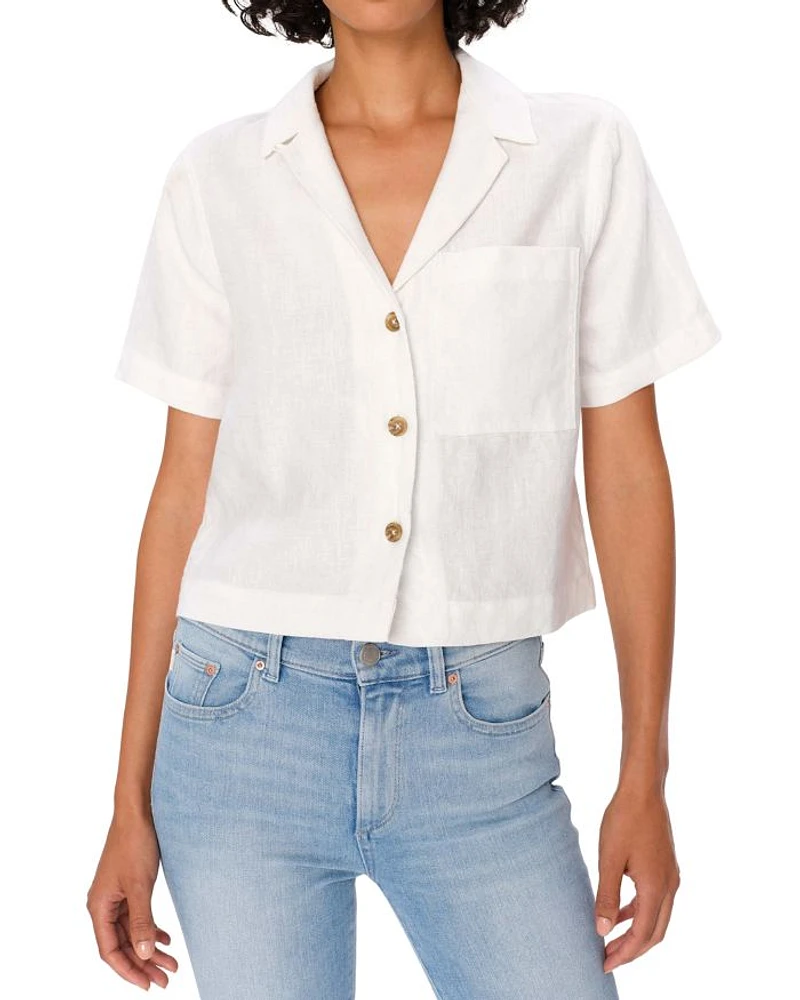 Hampton Linen Cropped Shirt