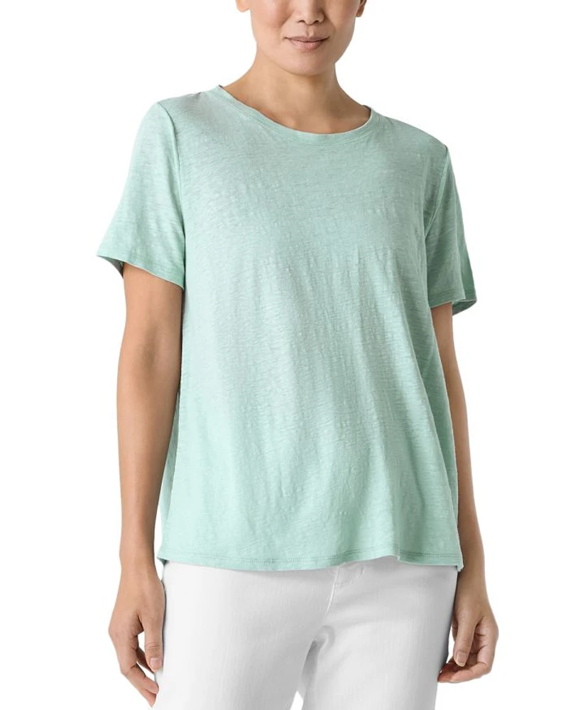 Linen Jersey Crewneck Tee
