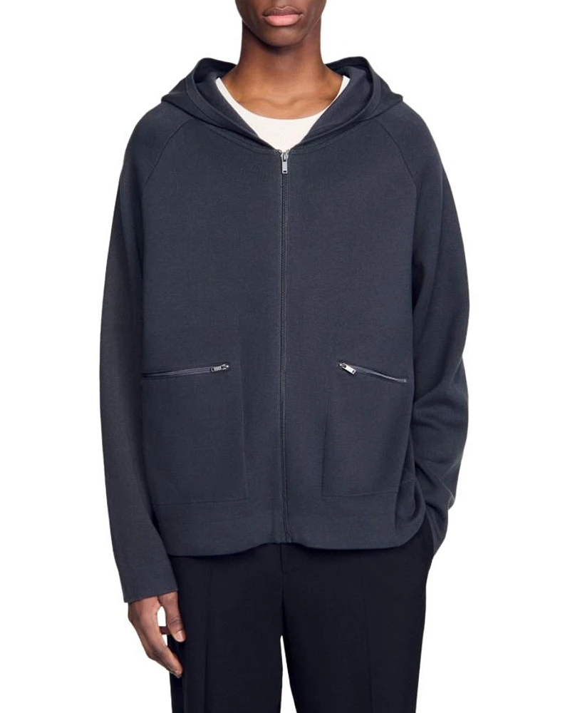 Hooded Zip Cardigan