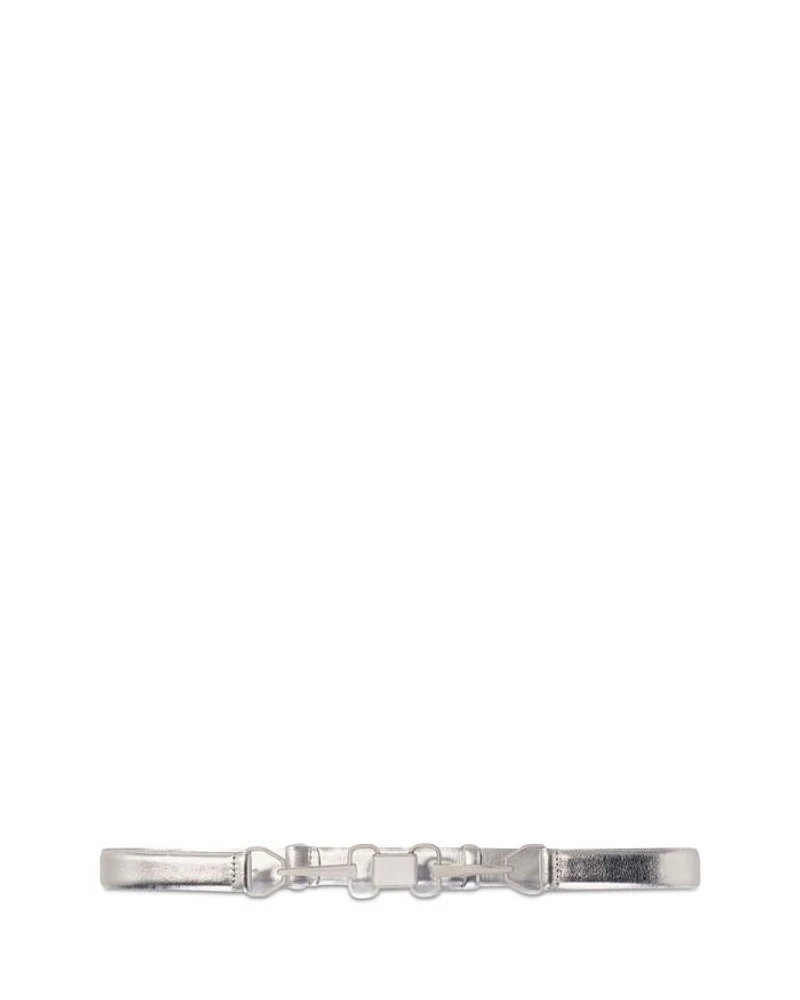 Women's Metallic Leather Belt