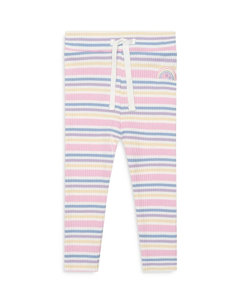 Girls' Rainbow Striped Rib Leggings - Baby