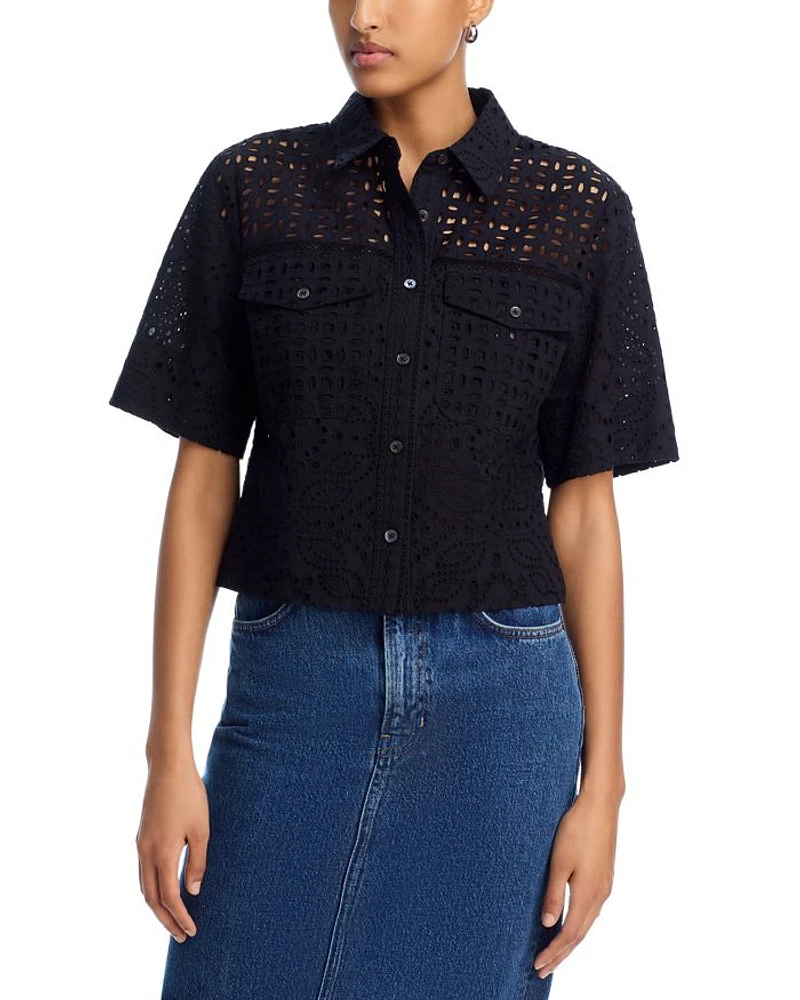 Spruce Eyelet Top