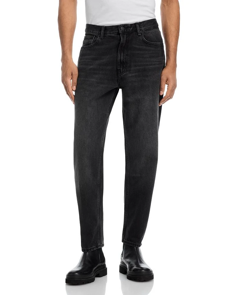 Relaxed Tapered Jeans Charcoal Gray