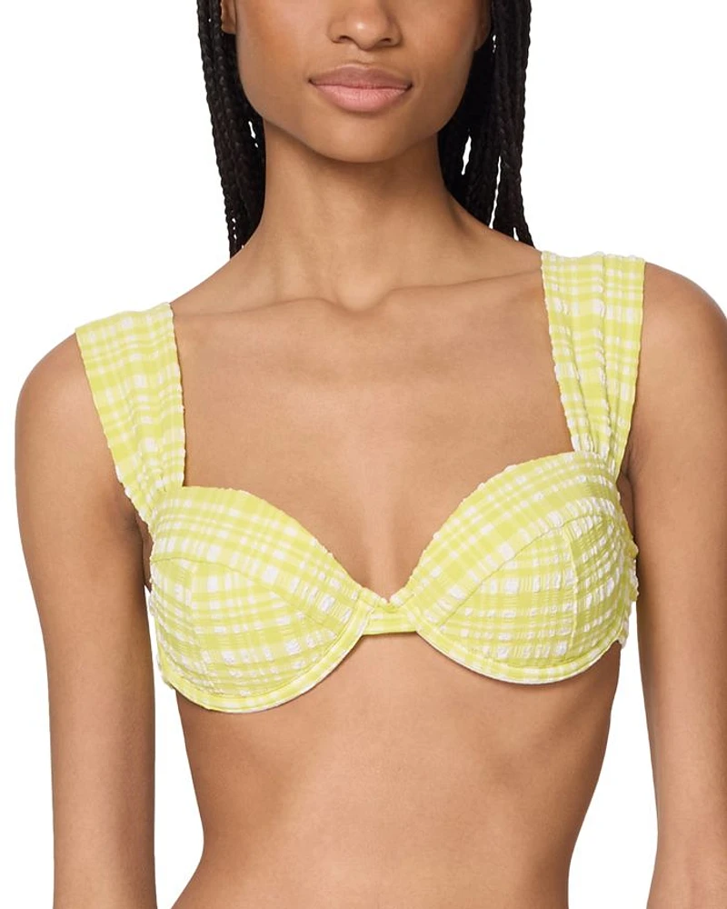 Check Underwire Bra Top