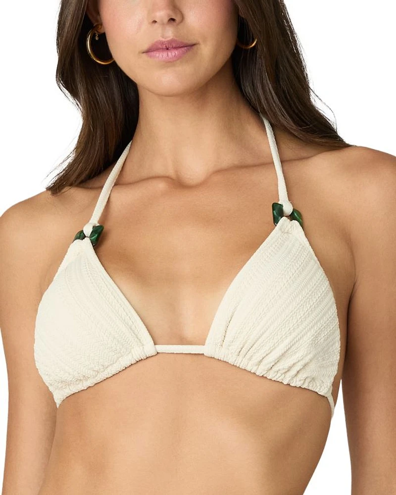 Textured Triangle Bikini Top