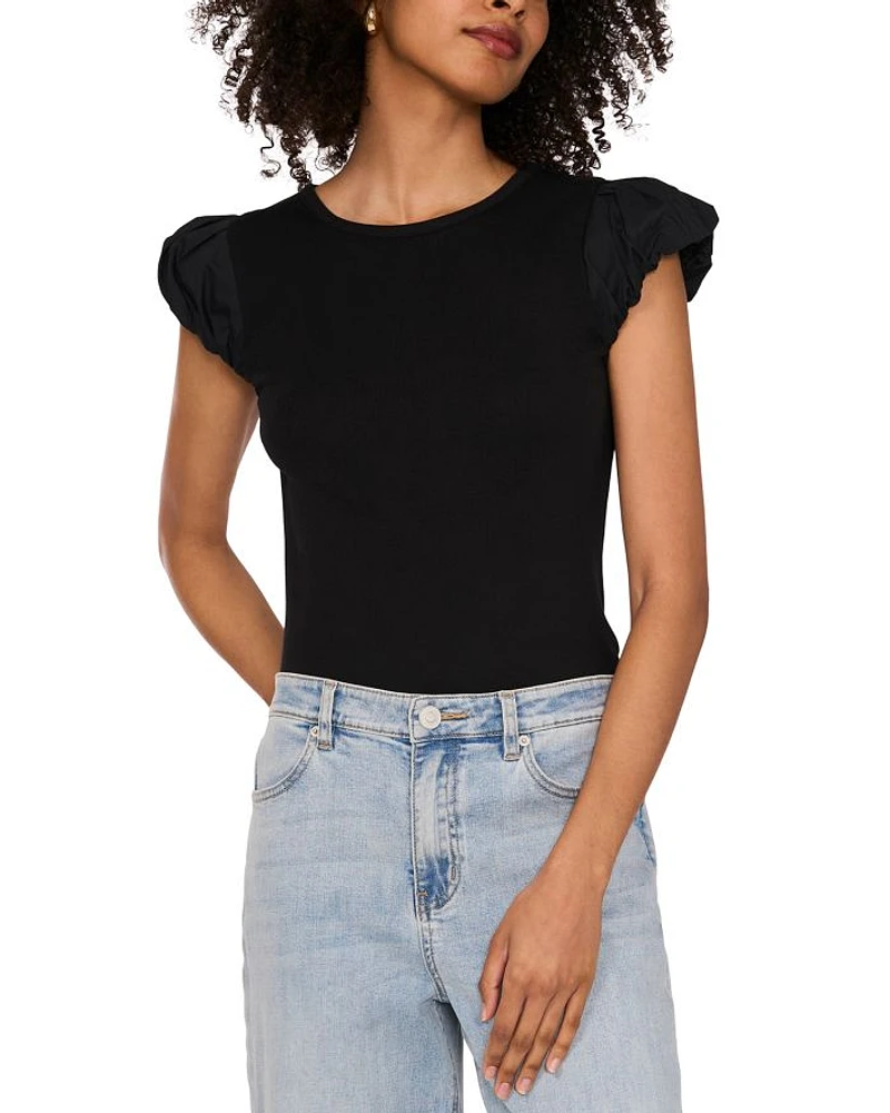 Tulip Sleeve Knit Tee