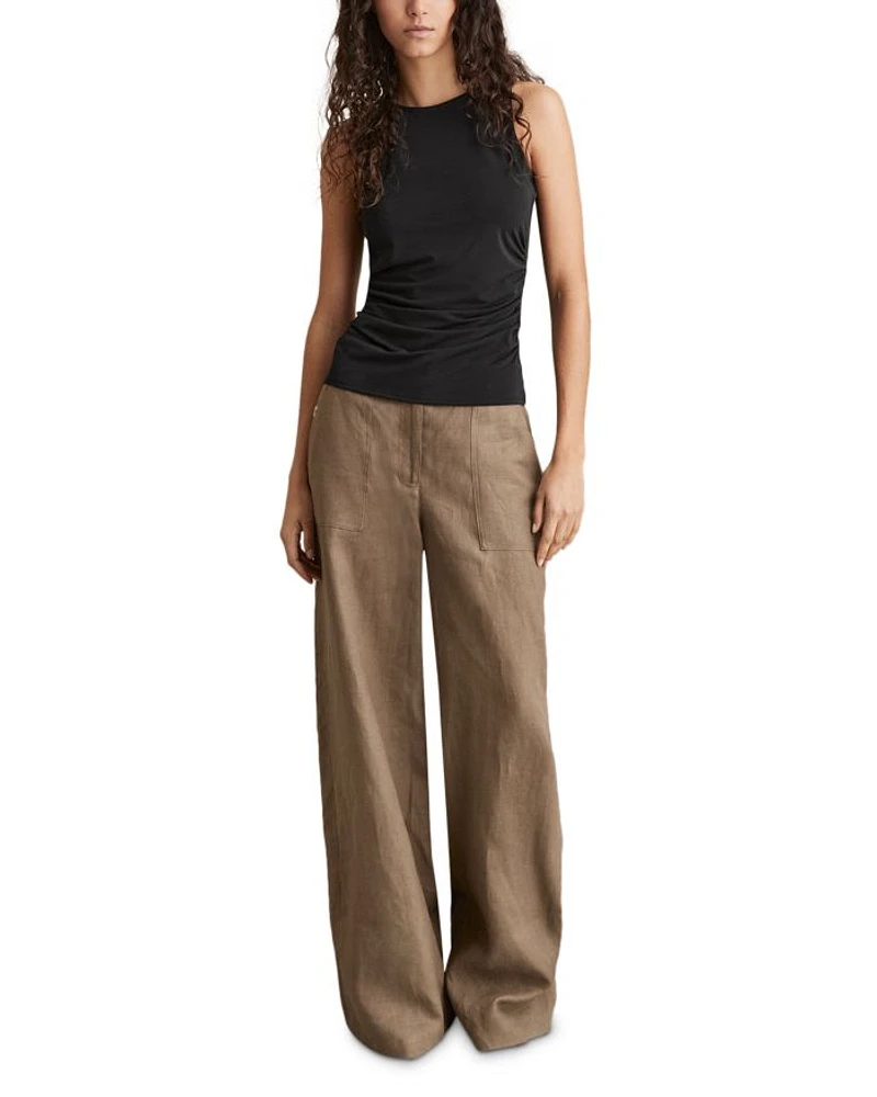 Ruched Side Jersey Tank Top