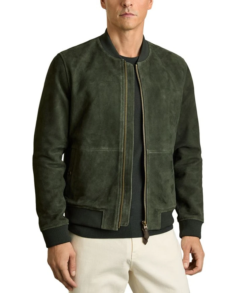 Suede Bomber Jacket