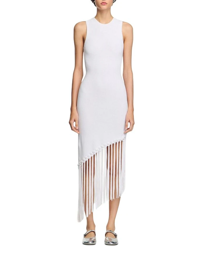 Fringed Crochet Maxi Dress