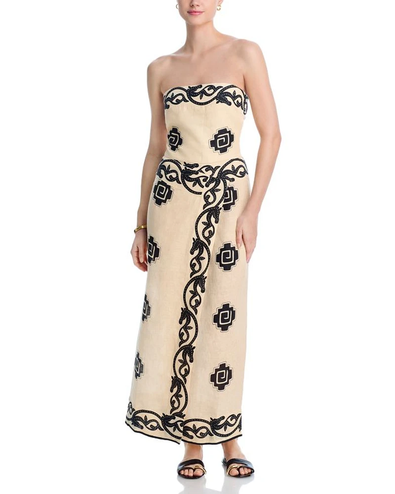 Linen Ancient Maxi Dress